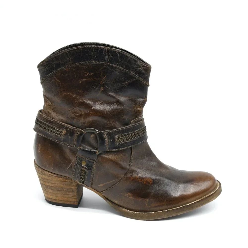 Dingo Metro Bluff Brown Leather Harness Boot 10 - Picture 1 of 7